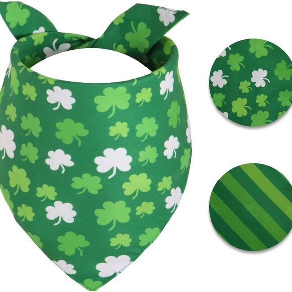 Lucky Dog Bandana Spring -1 Pack, Premium Durable Triangle Reversible Dog Scarf, - Picture 1 of 4